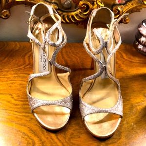 Glitter jimmy choo party heels